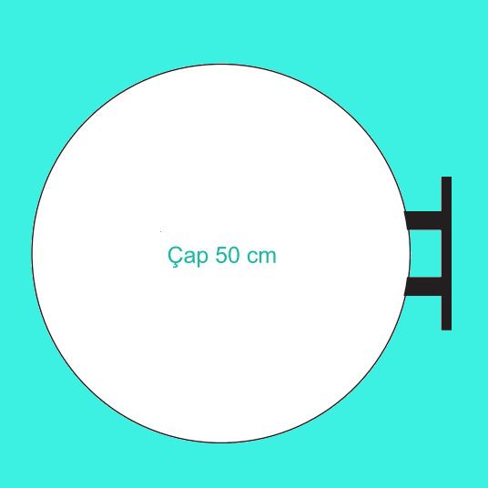 Yuvarlak Sabit Tabela (50 cm)